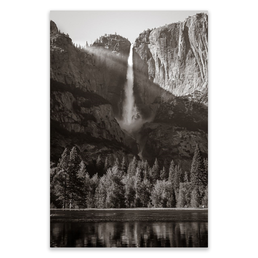Yosemite Falls Glass Print